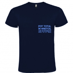 Tricou bleumarin Roly men's, Pot totul in Hristos